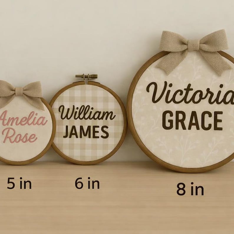 Personalized Embroidered Baby Announcement Sign, Baby Birth Announcement Heirloom, Hospital pictures sign, Baby Name Sign, Baby Shower Gift image 5