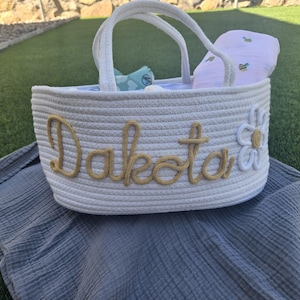 Personalisiertes Baby Namen Windel Caddy personalisierte Baby Korb personalisierte Korb Baby-Dusche-Namensgeschenk Baby-Dusche-Geschenk Namenskorb Windeltasche