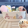Baby shower gift basket, Personalized baby Gift, Nursery decor Basket, Baby name Gift storage baby girl gift, baby boy gift