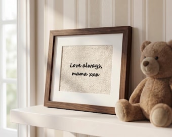 Custom Embroidered Handwritten Notes