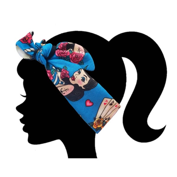 Rockabilly Ladies Top Knot Headband