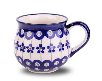 Boleslawiec Mug 220ml/7,5 fl oz, Hand Painted Ceramic polish stoneware