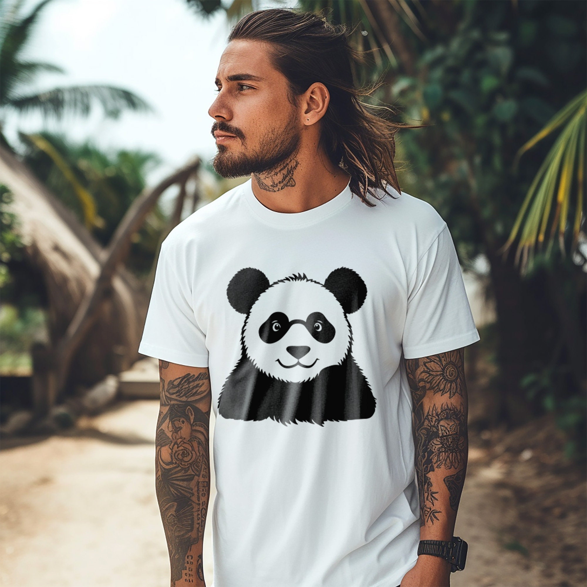 Panda SVG Bundle, PNG, Panda Bear Clipart, Hand Drawn Pandas Vector ...