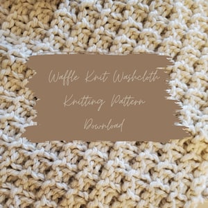 PDF Download- Waffle Washcloth Knitting Pattern- Instant Digital Download-