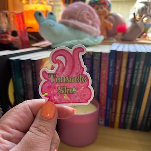 Pink Tentacle Vinyl Sticker