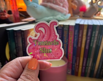 Pink Tentacle Vinyl Sticker