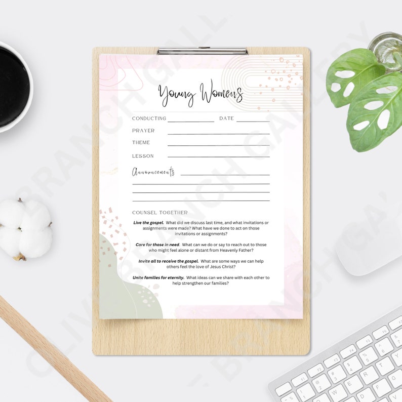 Young Women Conducting Sheet - LDS - Fillable PDF - Etsy