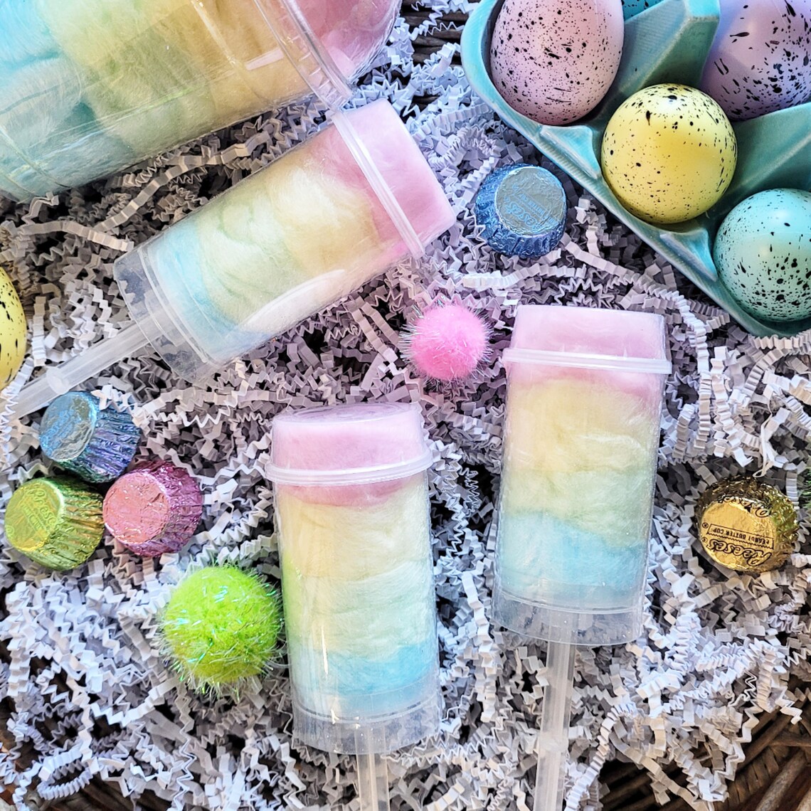 Rainbow Cotton Candy Push Pops Etsy