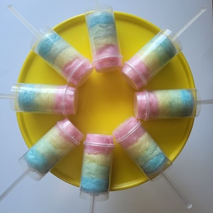 Rainbow cotton candy push pops
