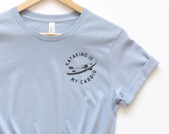 Camisas de kayak para mujeres, regalo para kayakista, camiseta minimalista de kayak, camisa de camping de aventura al aire libre, regalos para amantes de la naturaleza de Paddle Explore