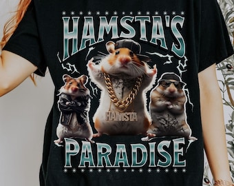 Lustiges Hamster Shirt, Hamsta's Paradise Übergroßes Tshirt, Hamster Shirt, lustiges Geschenk für Hamster Besitzer