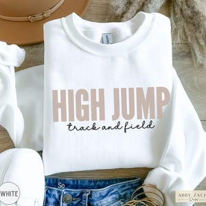 High Jump Sweatshirt, Trendy Neutral Aesthetic High Jump Track and Field Crewneck Sweater, Female High Jumper Gifts