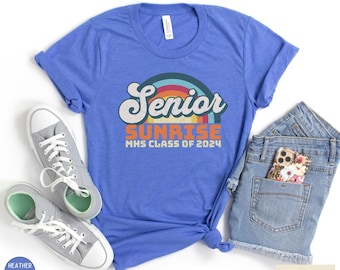 Custom Senior Sunrise Shirts, Personalized High School Graduating Class Milestone Events, Senior Sunrise Tshirt