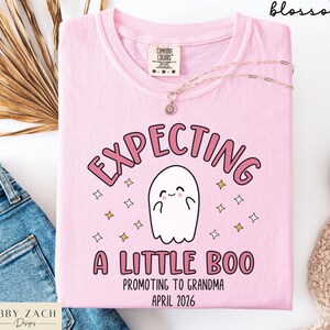 Grandma to Be Halloween Shirt, Promoted to Grandma Pregnancy Announcement Shirt, Pregnancy Reveal for Future Grandma