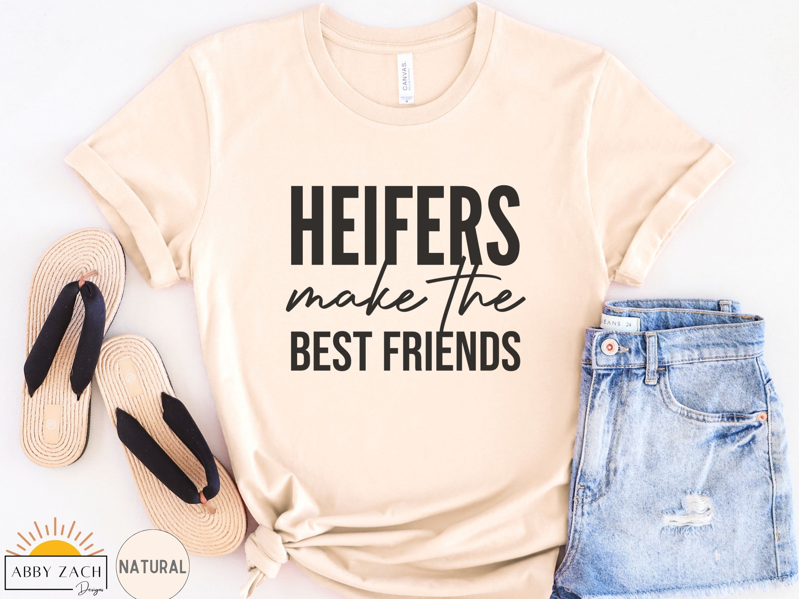 Heifer Shirt, Heifers Make the Best Friends T-shirt, Gift for Cow Farmer, Show Calf, County Fair Tshirt, Show Cattle Stock Tee, Farm Life