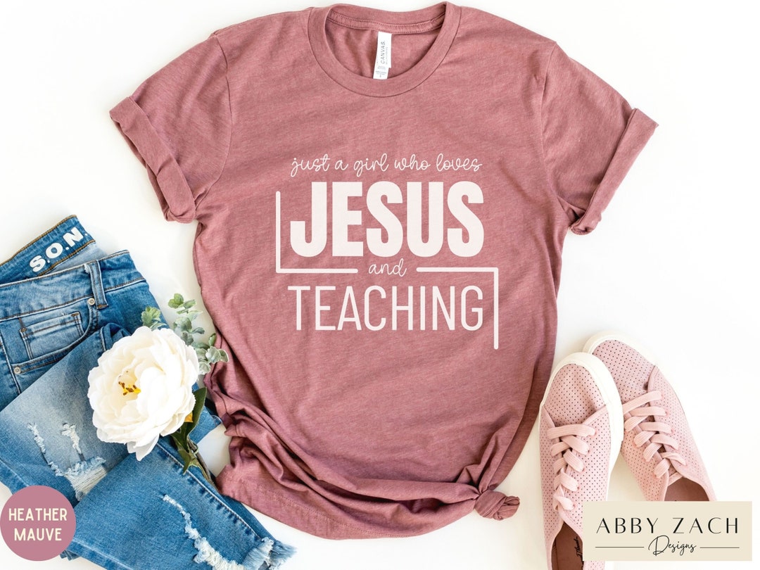 Jesus and Teaching Christian Teacher Shirt for Women, Private Christian ...