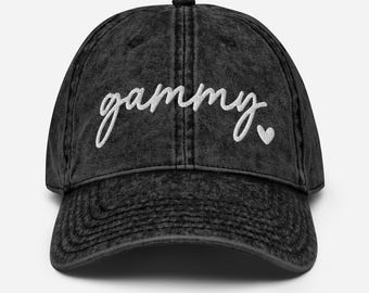 Gammy Embroidered Hat, Gammy Baseball Hat, Gammy Dad Cap, New Gammy Gift, Gammy Grandma Name Gifts