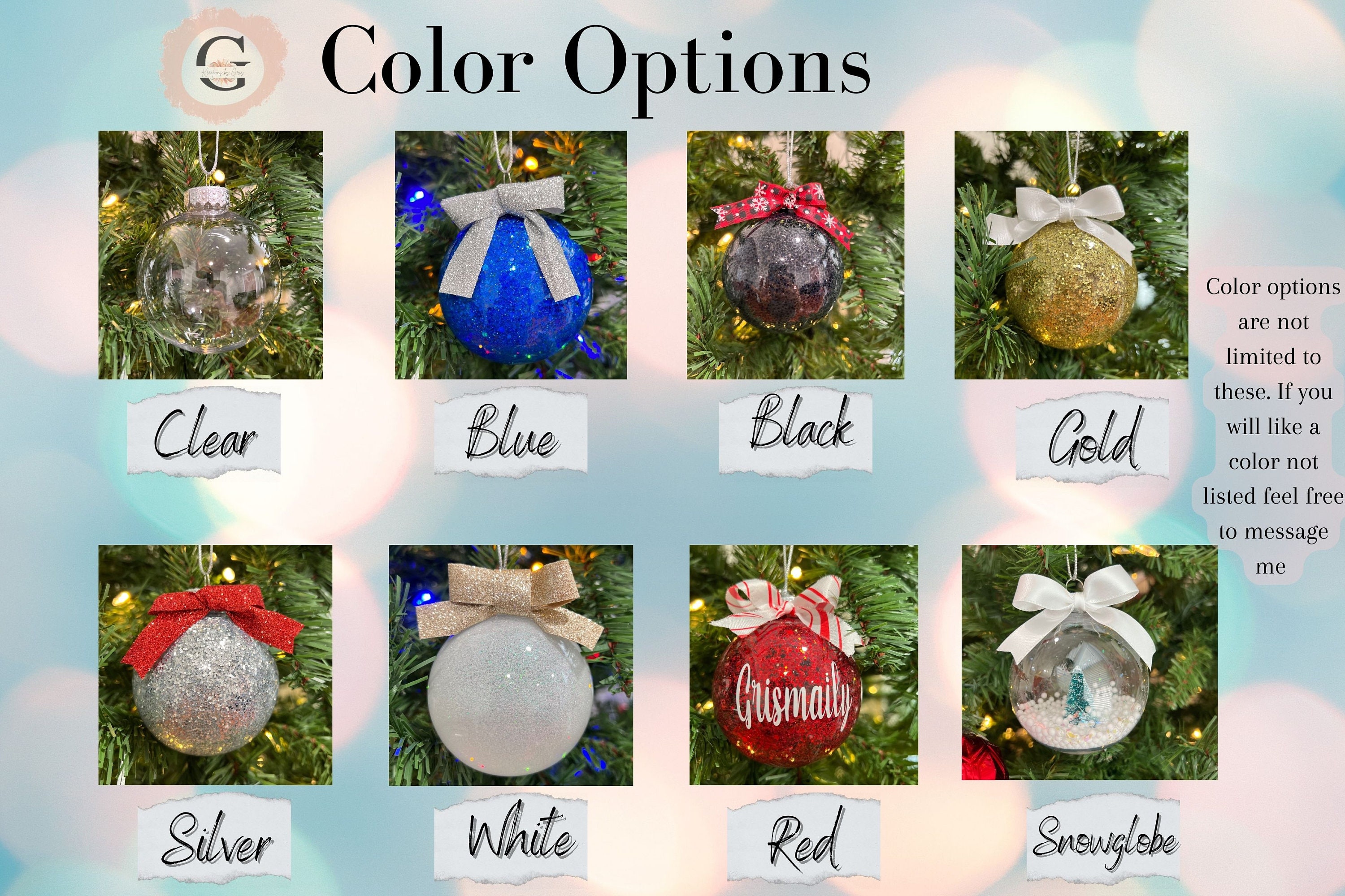 Personalized Christmas Ornaments Name Ornaments Family Matching