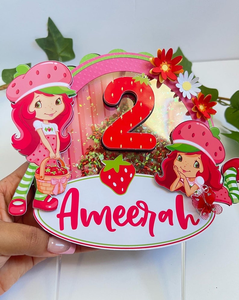 Strawberry Shortcake Cake Topper Strawberry Shortcake Etsy