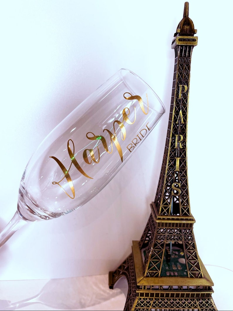 Champagne Flute Decals Luxury Foil Stickers Wedding Party Etsy