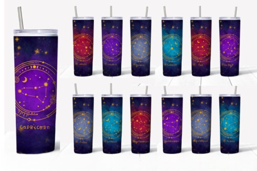 Zodiac Tumbler 20 Oz Skinny Tumbler Love Gift Valentin Day Etsy