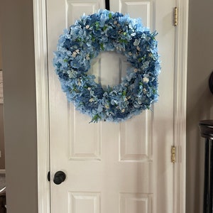 Beautiful Blue hydrangea wreath!
