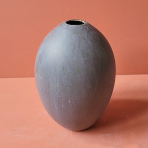 Industrial Style Round Single Stem Bud Vase in Grey Ceramic Simple Home Decor image 1