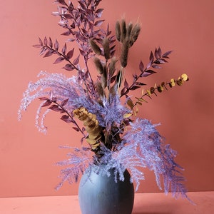 Industrial Style Round Single Stem Bud Vase in Grey Ceramic Simple Home Decor image 2
