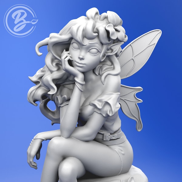 Celestia - Cute Female Fairy | 32 - 75mm Scale Resin Unpainted Miniature Figure