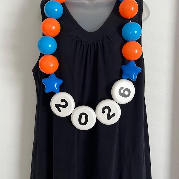 Collar de cuentas gigantes para graduación: Pulsera de la amistad para la promoción de 2026