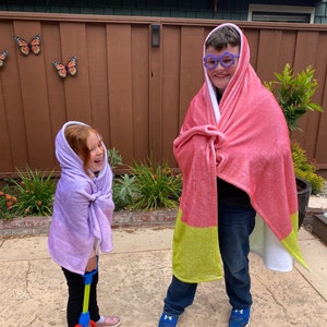 Grannies Minky Blanket Costume, Nice Parking Spot Rita Costume, Here Come The Grannies, Rita and Janet, Red Velveteen Minky Blanket
