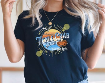 Tickle Crab Beach Adult TShirt, Unisex Bella + Canvas Jersey Short Sleeve Tee, Christmas Present for Dad, Stumpfest Shirt, Hammerbarn Shirt