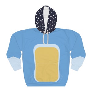 Blue Dog Dad Halloween Costume, Couples Costume, Family Costume, Unisex Adult Pullover Hoodie