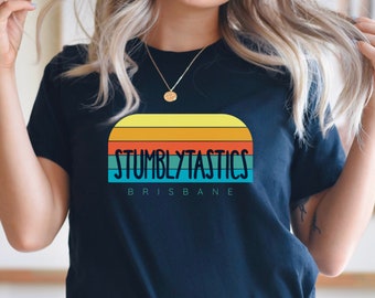 Stumblytastics Crew Neck TShirt, Cute Retro Shirt, Unisex Jersey Short Sleeve Tee