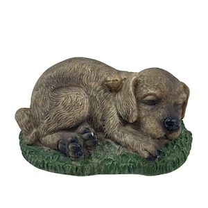 Vintage Sleeping Dog Animal Figurine Labrador Puppy Dog Gift