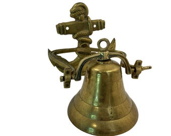 Campana Nautica In Ottone Massiccio Per Nave 10 Cm - Decorazione Parete Stile Marinaresco Per Casa E Ricevimenti