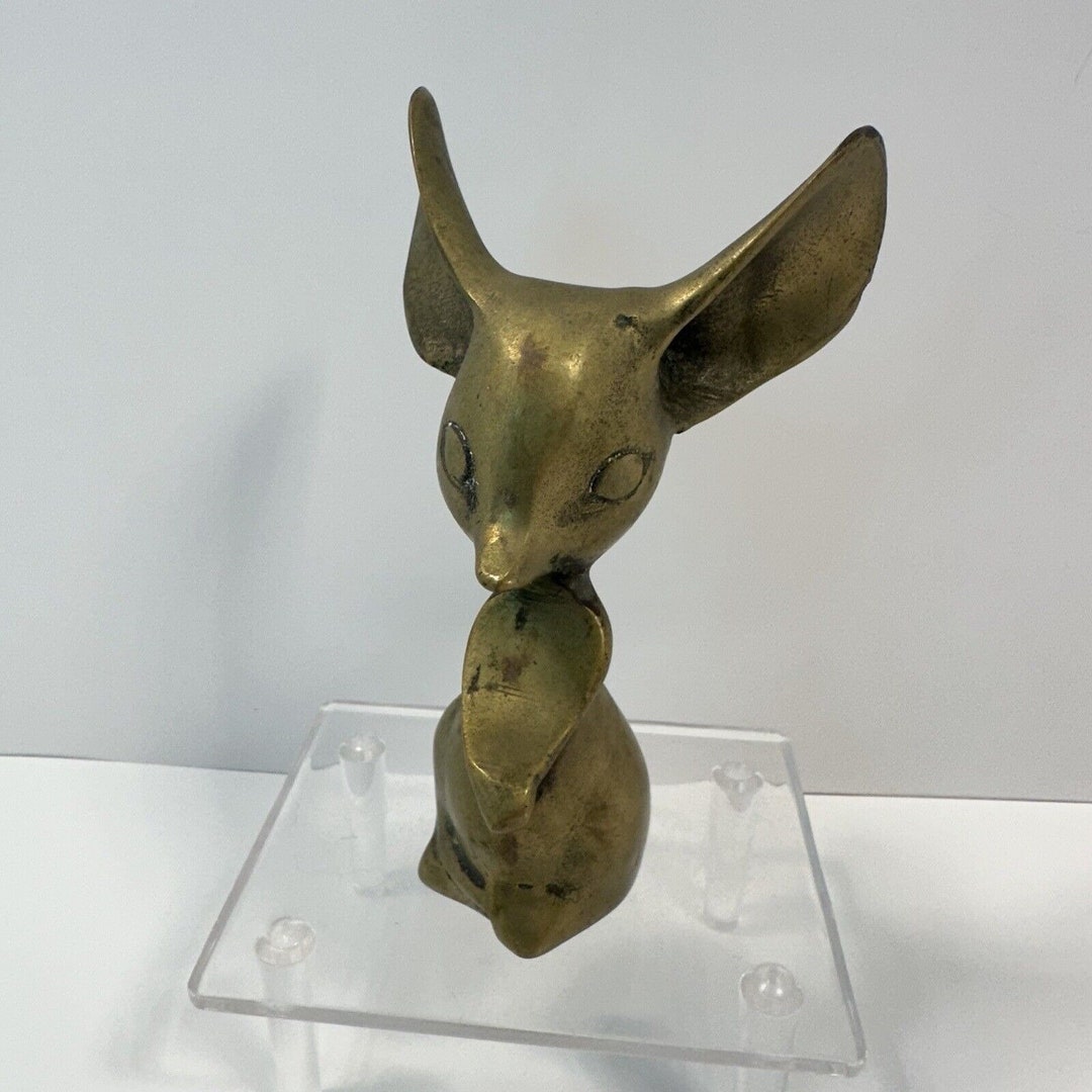 Vintage Brass Mouse Figurine Home Decor Whimsical Paperweight Etsy