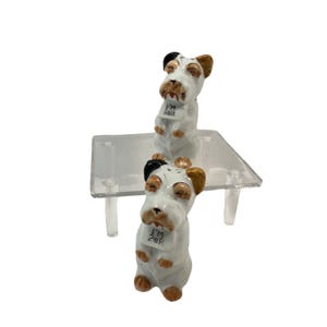 Terrier Dogs Salt & Pepper Shakers Vintage Japan Mid Century MCM