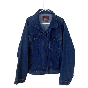 Rustler Mens XL Denim Jacket Blue Authentic Outerwear Button Front 100% Cotton Casual