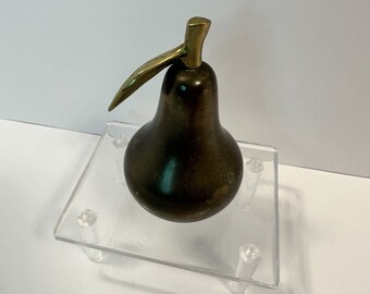 Vintage latón Apple Bell decorativo acento coleccionable 4"