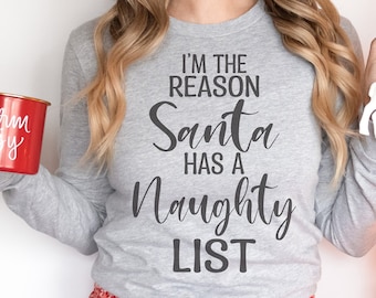I'm the Reason Santa has a Naughty List SVG, Christmas SVG, Christmas Magic SVG, Believe svg, Boy Holiday Shirt, Cricut Christmas