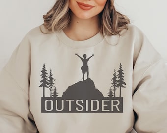 Outsider SVG PNG PDF, Outdoors svg, Adventure svg, Camping svg, Hiking svg, Mountain Mama svg, Cricut Adventure,  Outdoor svg