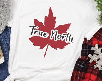 True North SVG, Canada SVG, Canada Day SVG, Ragazza canadese in formato SVG, Foglia d'acero canadese in formato SVG, Camicia Canada, Canada Cricut Design, Camicia True North