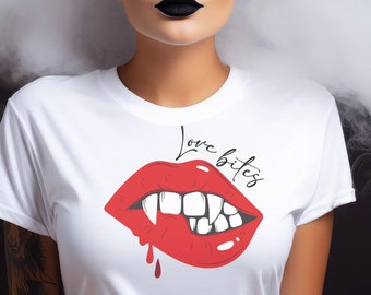 Love Bites SVG PNG PDF, Halloween SVG, Wampir SVG, Zęby wampira, Krew wampira, Kły wampira, Pobieranie cyfrowe, Sublimacja.