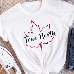 True North SVG, Canada SVG, Canada Day SVG, Canadian Girl svg, Canadian Maple Leaf svg, Canada shirt, Canada Cricut ontwerp, True North-shirt
