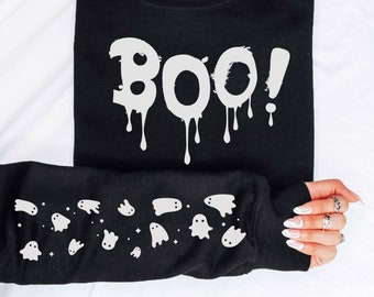 Cute Ghost SVG PNG PDF, Ghost Shirt, Boo Sheet svg, Ghost Sleeve Halloween, Spooky Mama, Momster Svg, Mombie Svg, Boo Svg, Halloween Shirt