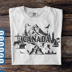 Kanada Ahornblatt SVG PNG PDF, Kanada Sublimation, Kanada Shirt, Team Kanada, Kanadier, Kanada Tag, True North, Love Kanada Cricut.