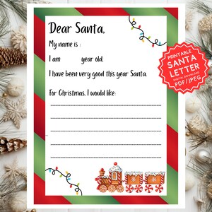 Brief an den Weihnachtsmann druckbar, Kinderbrief an den Weihnachtsmann, Kinder Weihnachtswunschliste, Lieber Weihnachtsmann Brief, druckbar, Weihnachtsmann Vorlage, einfach zu drucken