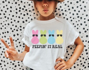 Peepin It Real SVG PNG PDF, Easter svg, Easter Egg Hunt svg, Cute Easter Shirt, Peeps Shirt, Kids Easter svg, Easter Bunny svg