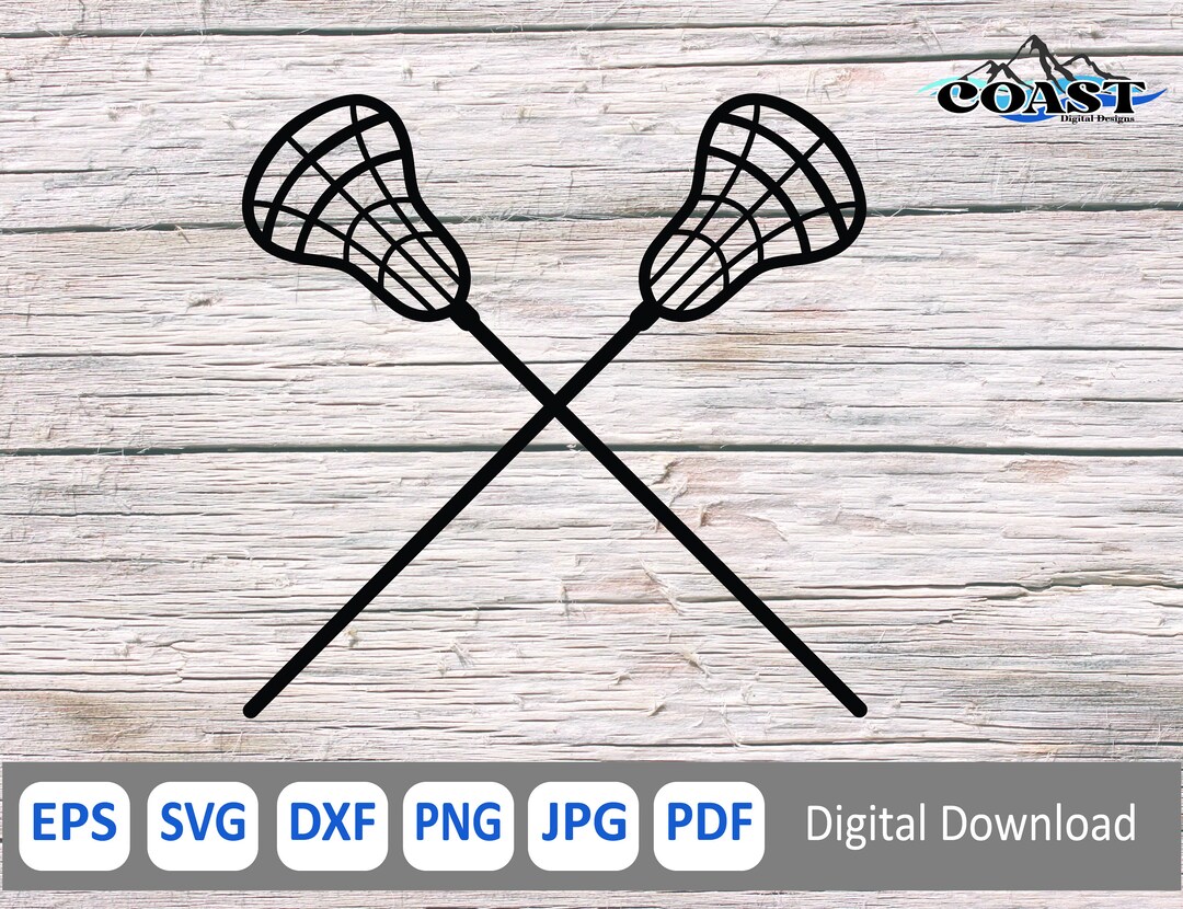 Lacrosse Sticks SVG PNG PDF, Lacrosse Svg, Lacrosse Clipart, Lax Stick